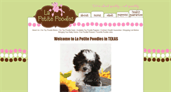 Desktop Screenshot of lapetitepoodles.com